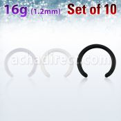 xacb16g pack 10 barbell circular bio flexible rosca externa al por mayor