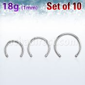xcb18g pack 10 barras barbell circular acero quirurgico rosca 1mm al por mayor
