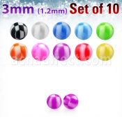 xckbal3 pack 10 bolas acrilicas cuadros 3mm rosca al por mayor