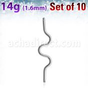 xina14g pack 10 barbells industriales zig zag acero quirurgico rosca venta