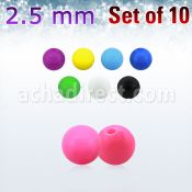 xsab25 set 10 bolas acrilicas 2 5mm colores solidos rosca distribuidor