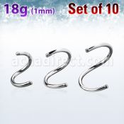 xsp18g pack 10 barras espiral acero quirurgico rosca 1mm al por mayor