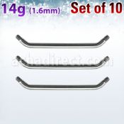 xsub14g pack 10 barras barbell superficial industrial acero 316l brillo espejo 45 grados 19mm 38mm distribuidor mayorista