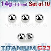 xubal3g pack 10 bolas titanio g23 brillo espejo 3mm rosca distribuidor