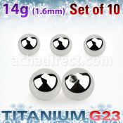 xubal6 pack 10 bolas titanio g23 brillo espejo 6mm rosca venta