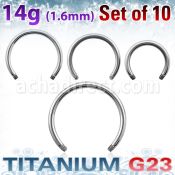 xucb14g pack 10 barras barbell circular titanio g23 brillo espejo distribuidor