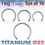 xucb16g pack 10 barras barbell circular titanio g23 brillo espejo rosca distribuidor