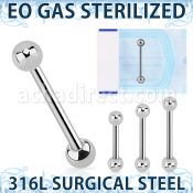 zbbs piercing esterilizado barbell lengua acero 316l bolas 5mm venta