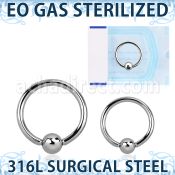 zbcr18 piercing esterilizado aro bola presion acero 316l 1mm bola 3mm al por mayor