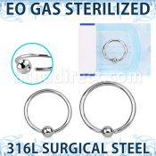 zbedr18 sterilized annealed 316l steel ball closure ring