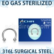 zcbeb25 eo gas sterilized 316l steel circular barbell