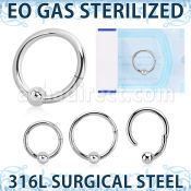 zhbcrb16 sterilized steel ball closure ring 16g ball