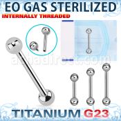 zubbsin sterilized titanium g23 barbell 14g balls internal
