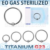 zubcrs piercing esterilizado aro bola presion titanio g23 bola 3mm al por mayor
