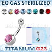 zubn1cg sterilized titanium banana jewel titanium ball