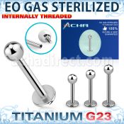 zulbb3in sterilized titanium g23 labret 16g ball internal