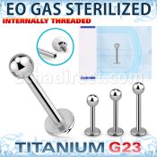 zulbb3in sterilized titanium g23 labret 16g ball internal