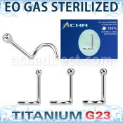 zunsb sterilized titanium g23 nose screw 20g 18g ball top