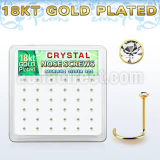 18nwbxc caja display 36 piercings nariz l plata 925 oro 18 kts 0 6mm cristal 1 5mm distribuidor mayorista