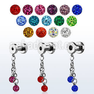 fpg4d4 dilatacion tunel acero quirurgico 5mm bolas s multi cristal ferido 5mm distribuidor mayorista