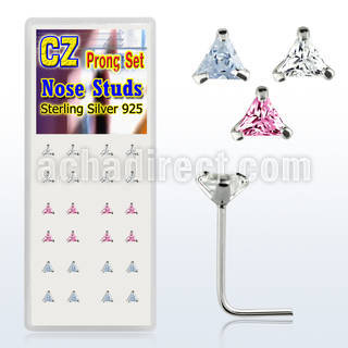 nsztrm caja display 24 piercing nariz l plata esterlina 925 0 6mm zirconia tri 3mm distribuidor