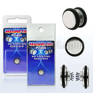 pkmp31 plug falso magnetico acero quirurgico anillos goma 8mm 1 pieza venta