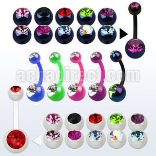 abn2cga piercing ombligo recubrimiento ab acrilico bolas 8mm 5mm joya 10mm mayorista