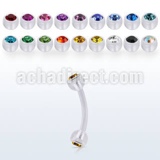 abneajb4 banana ceja acrilico flexible transparente bolas 4mm cristal bisel mayorista