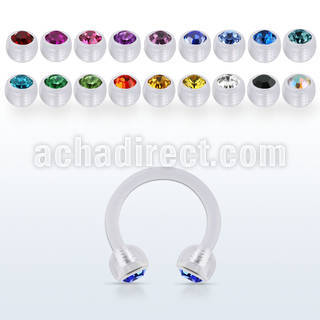 acbeajb4 barbell circular acrilico flexible transparente bolasl 4mm cristal bisel al por mayor