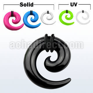 accor expansor espiral acrilico solido colores uv anillos goma venta