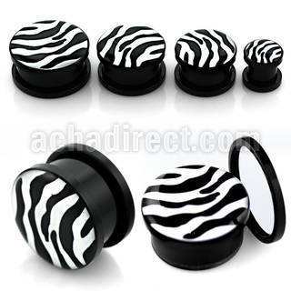 afpcc dilatacion plug tornillo acrilico negro rayas cebra negras blancas distribuidor