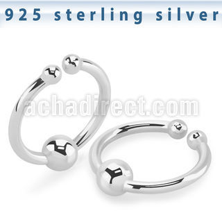 agsepn silver fake septum ring 3mm ball