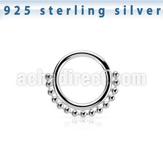 agspv16 aro continuo plata 925 piercing septum con cuentas inferior distribuidor