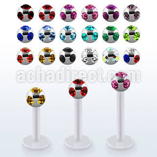 albmjb3 labret bio flex bola multi joya acero 316l brillo espejo 3mm venta
