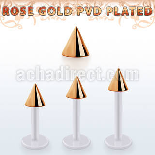 albttcn5 labret bio flex cono acero pvd oro rosa 5mm distribuidor mayorista