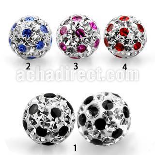 amfr8 bola 8mm multi cristal ferido puntos rosca distribuidor mayorista