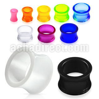 aprd semi transparent acrylic double flared flesh tunnel