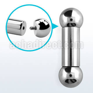 bb00 barbell acero quirurgico 316l bolas 12mm mayorista