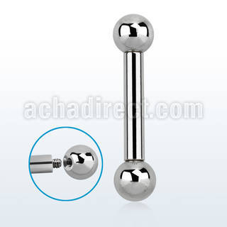 bb8x barbell lengua acero 316l 3mm bolas 6mm rosca externa distribuidor