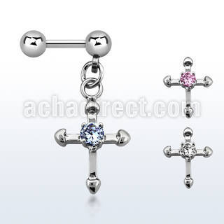 bber19 barbell helix acero quirurgico bolas 4mm cruz zirconita centro distribuidor