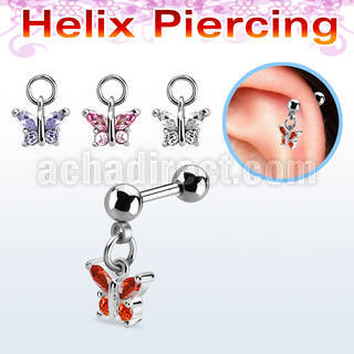 bber81 barbell helix acero quirurgico bolas 4mm colgante mariposa zirconia engastada mayorista