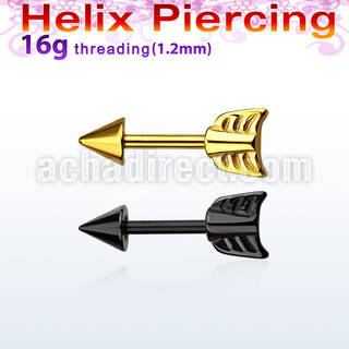bbert33 barbell helix acero quirurgico pvd cono 4mm final flecha mayorista