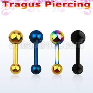 bbert37 barbell tragus acero quirurgico anodizado bola 4mm bola 3mm 6mm distribuidor