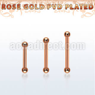 bbettb2 barbell ceja acero 316l pvd oro rosa bolas 2mm mayorista