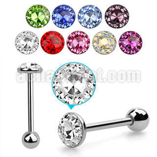 bbfc8x barbell lengua acero quirurgico 7mm cristal ferido cristal centrico 16mm distribuidor