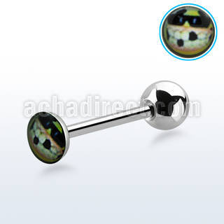 bbfsmg barbell lengua acero quirurgico logo cara sonrisa gafas sol 16mm al por mayor