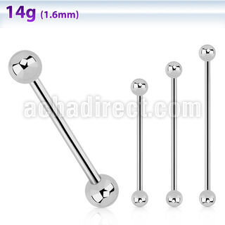 bbind 316l steel industrial barbell with a 5mm ball