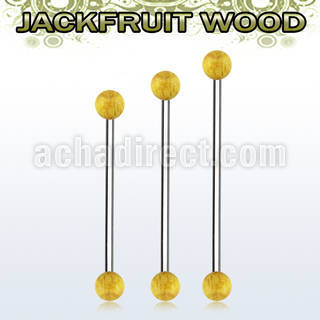bbinjf5 barbell industrial organico barra acero 316l bolas madera jackfruit arbol jaca 5mm al por mayor