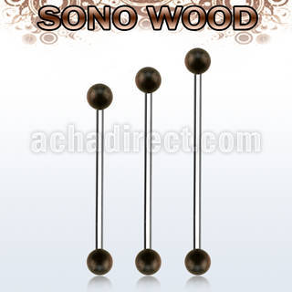 bbinsn5 barbell industrial organico barra acero 316l bolas madera sono 5mm mayorista