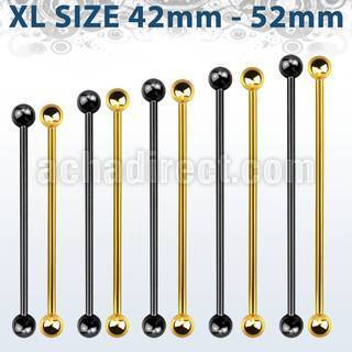 bbitbxl barbell industrial acero quirurgico pvd extra largo bolas 5mm al por mayor